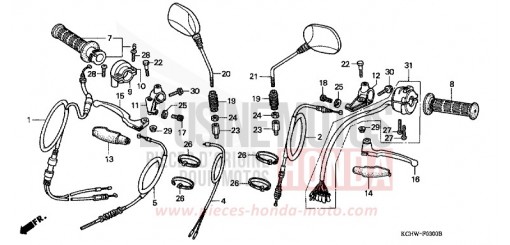 HANDLE LEVER/SWITCH/CABLE (1) CG125W de 1998